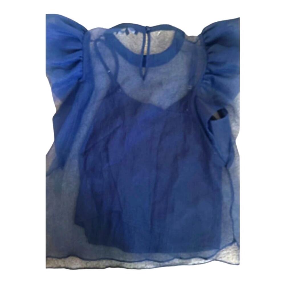 NWT Blu Pepper Organza puffy sleeve top with camisole size M